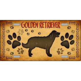 Golden Retriever Breed Metal License Plate