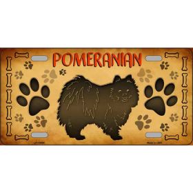 Pomeranian Breed Metal License Plate