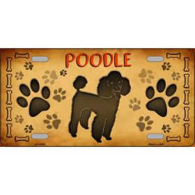 Poodle Breed Metal License Plate