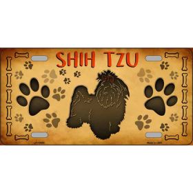 Shih Tzu Breed Metal License Plate