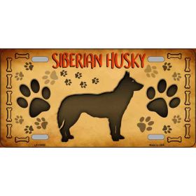 Siberian Husky Breed Metal License Plate