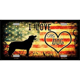 I Love My Dog Novelty Metal License Plate