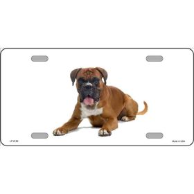 Boxer Metal Breed License Plate