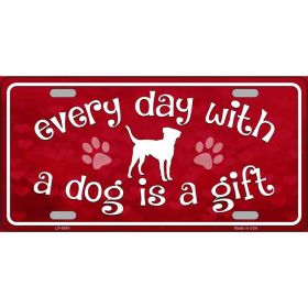 Dog Is A Gift Novelty Metal License Plate