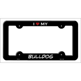 Bulldog Breed Metal License Plate Frame