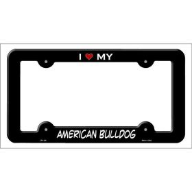 American Bulldog Breed Metal License Plate Frame