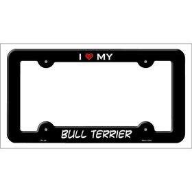 Bull Terrier Breed Metal License Plate Frame