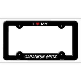 Japanese Spitz Breed Metal License Plate Frame