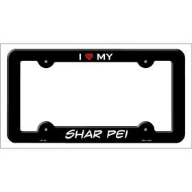 Shar Pei Breed Metal License Plate Frame