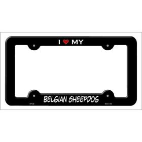 Belgian Sheepdog Breed Metal License Plate Frame