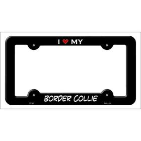 Border Collie Breed Metal License Plate Frame