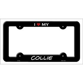 Collie Breed Metal License Plate Frame