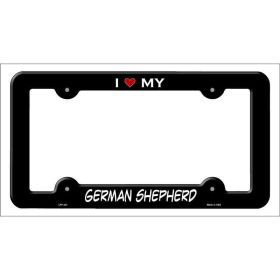 German Shepherd Breed Metal License Plate Frame