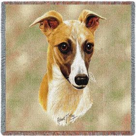 Whippet - Lap Square Cotton Woven Blanket Throw