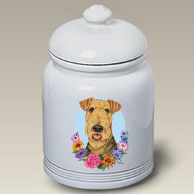 Airedale - Best of Breed TP Ceramic Treat Jar