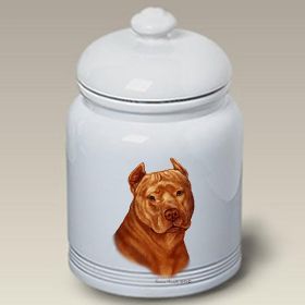 American Pit Bull - Orange - Best of Breed Ceramic Treat Jar