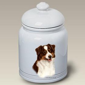 Australian Shepherd - Red Tri - Best of Breed Ceramic Treat Jar