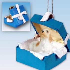 Petit Basset Griffon Vendeen - Blue Gift Box Ornament