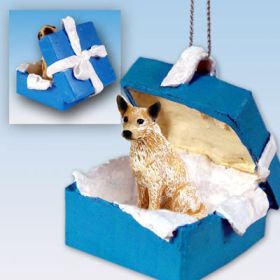 Australian Cattle Dog - Red - Blue Gift Box Ornament