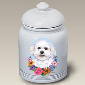 Bichon Frise - Puppy Cut - Best of Breed TP Ceramic Treat Jar