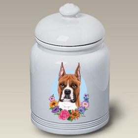 Boxer - Fawn - Cropped - Best of Breed TP Ceramic Treat Jar