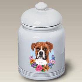 Boxer - Fawn - Uncropped - Best of Breed TP Ceramic Treat Jar