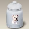 Boxer - White - Uncropped - Best of Breed Ceramic Treat Jar