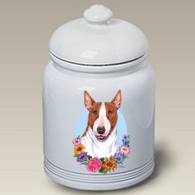 Bull Terrier - Brown and White - Best of Breed TP Ceramic Treat Jar