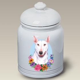 Bull Terrier - White - Best of Breed TP Ceramic Treat Jar