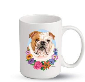 Bulldog - Red and White - Best of Breed PItcher Flower Mugs