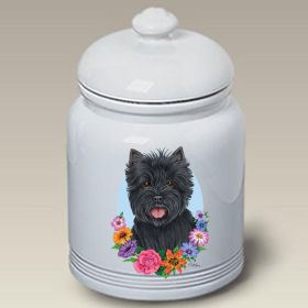 Cairn Terrier - Black - Best of Breed TP Ceramic Treat Jar