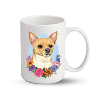 Chihuahua - Tan - Best of Breed PItcher Flower Mugs