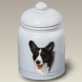 Corgi - Cardigan Black Brindle - Best of Breed Ceramic Treat Jar