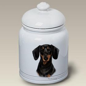 Dachshund - Black and Tan - Best of Breed Ceramic Treat Jar