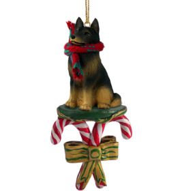 Belgian Tervuren - Candy Cane Ornament