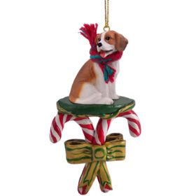 Beagle - Candy Cane Ornament