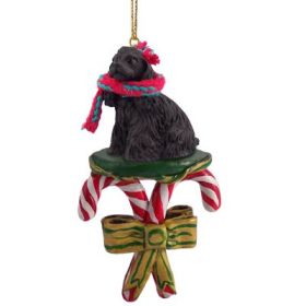 Cocker Spaniel - Black - Candy Cane Ornament