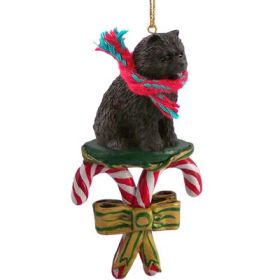 Chow Chow - Black - Candy Cane Ornament