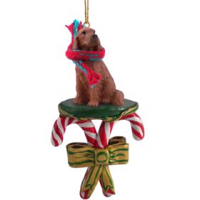 Irish Setter - Candy Cane Ornament