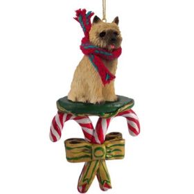 Cairn Terrier - Red - Candy Cane Ornament