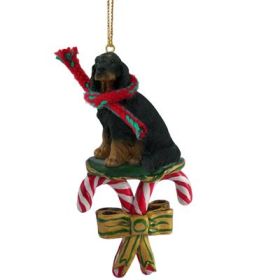 Gordon Setter - Candy Cane Ornament