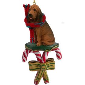 Bloodhound - Candy Cane Ornament