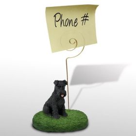 Schnauzer - Black - Uncropped - Memo Holder