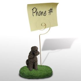 Poodle - Sport Cut - Chocolate - Memo Holder