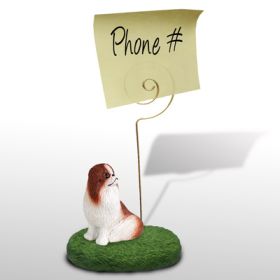 Japanese Chin - Brown and White - Memo Holder