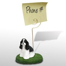 Cocker Spaniel - Black and White - Memo Holder