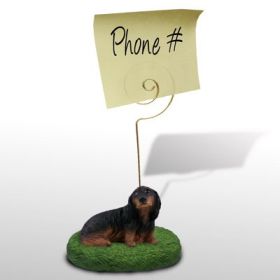 Dachshund - Longhaired - Black - Memo Holder