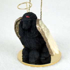 Poodle - Black - Angel Ornament