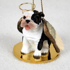 Bulldog - Brindle - Angel Ornament