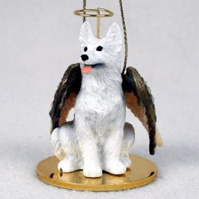 German Shepherd - White - Angel Ornament